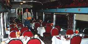 The interior of our dining car